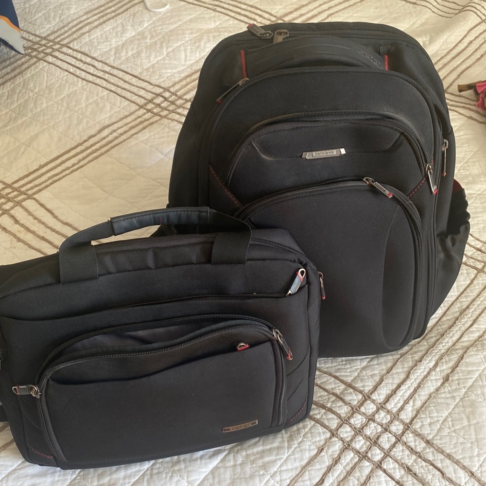 Samsonite  laptop bag and backpack